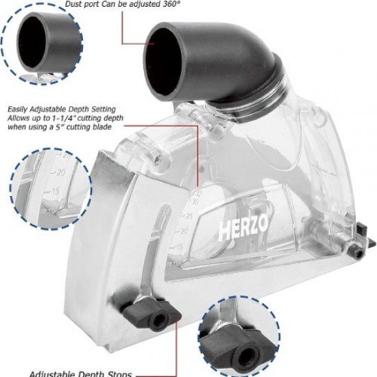 Aparat Ø 115-125 mm Derinlik Ayarlı Toz Çıkışlı Muhafaza