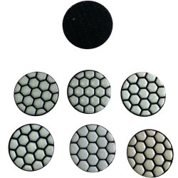 2" 50mm 6 LI SET Kuru Parlatma Pedi + M14 CIRT TABAN