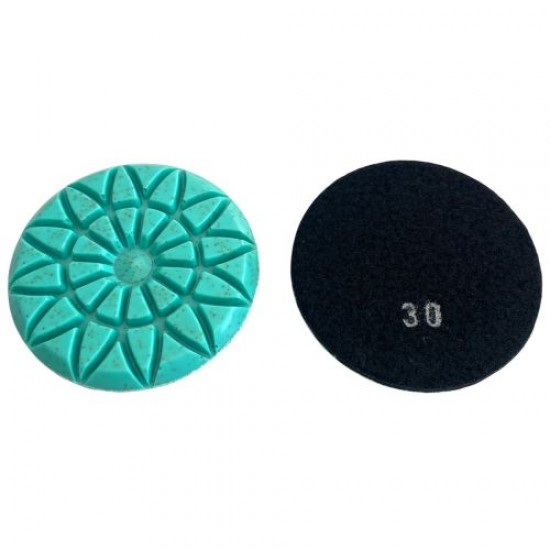 4" 100 mm No: 30 Sulu Granit Mermer Doğal Taş Parlatma Reçineli Ped