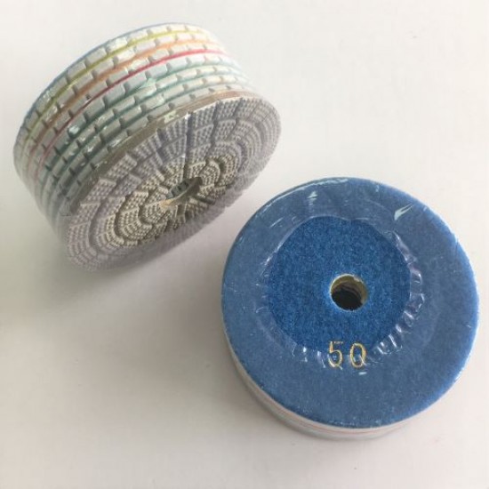 4" 100mm Beyaz Parlatma Elmas Ped SET